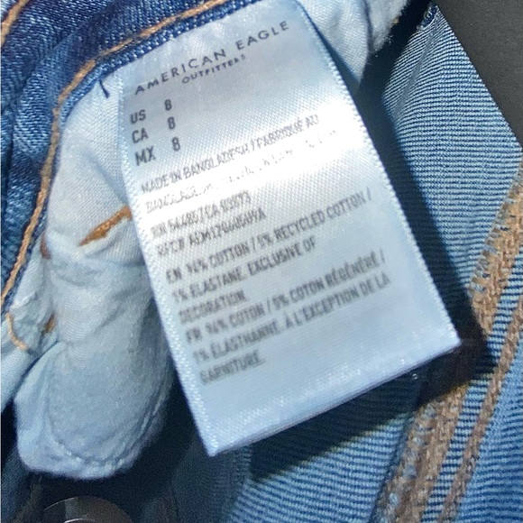 American Eagle Outfitters Light Blue Stretch Jean Shorts - Picture 3 of 6